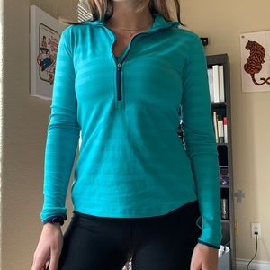 New Nike 1/4 zip light blue jacket